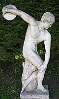 old french garden statue discus